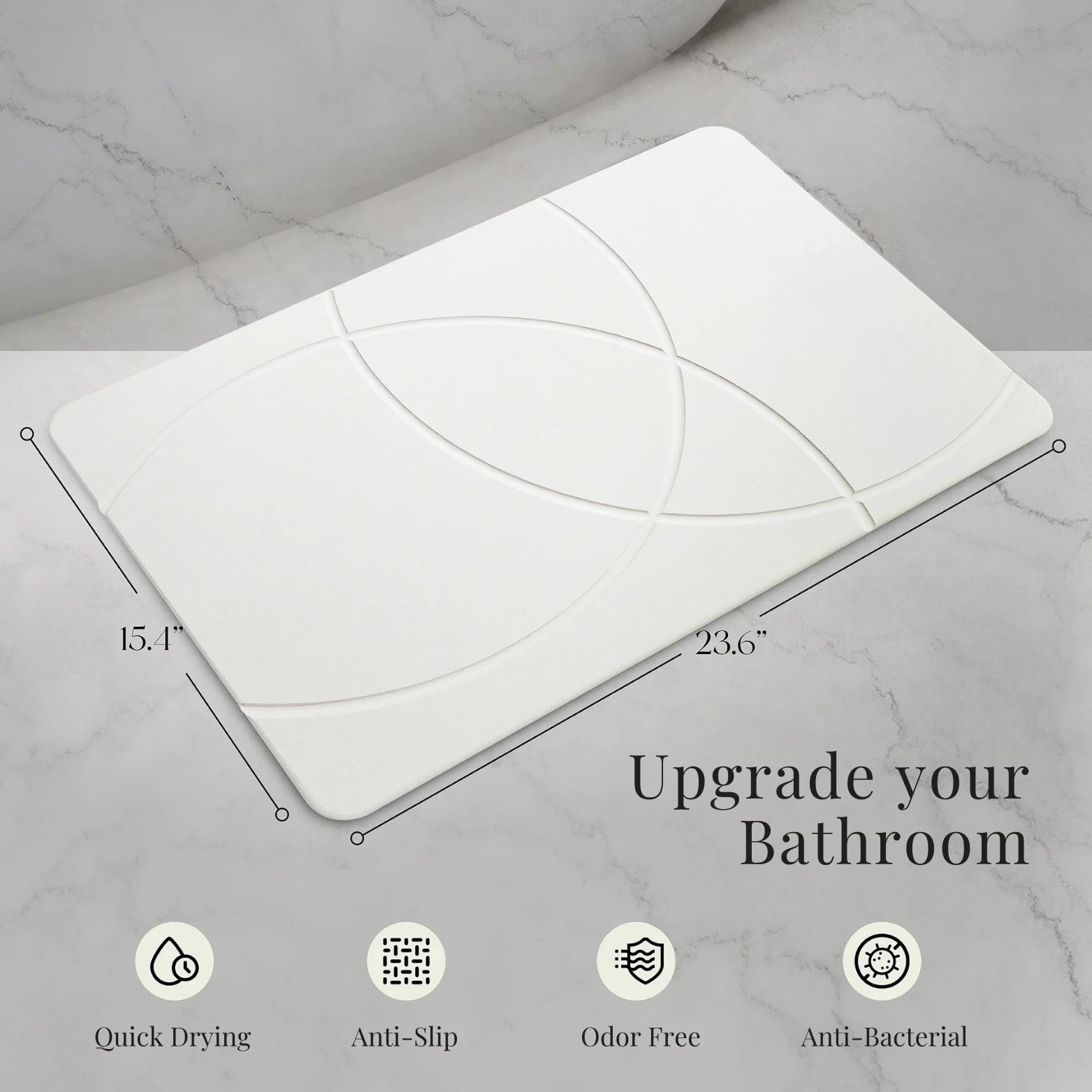 Sneldrogende Stenen Badmat