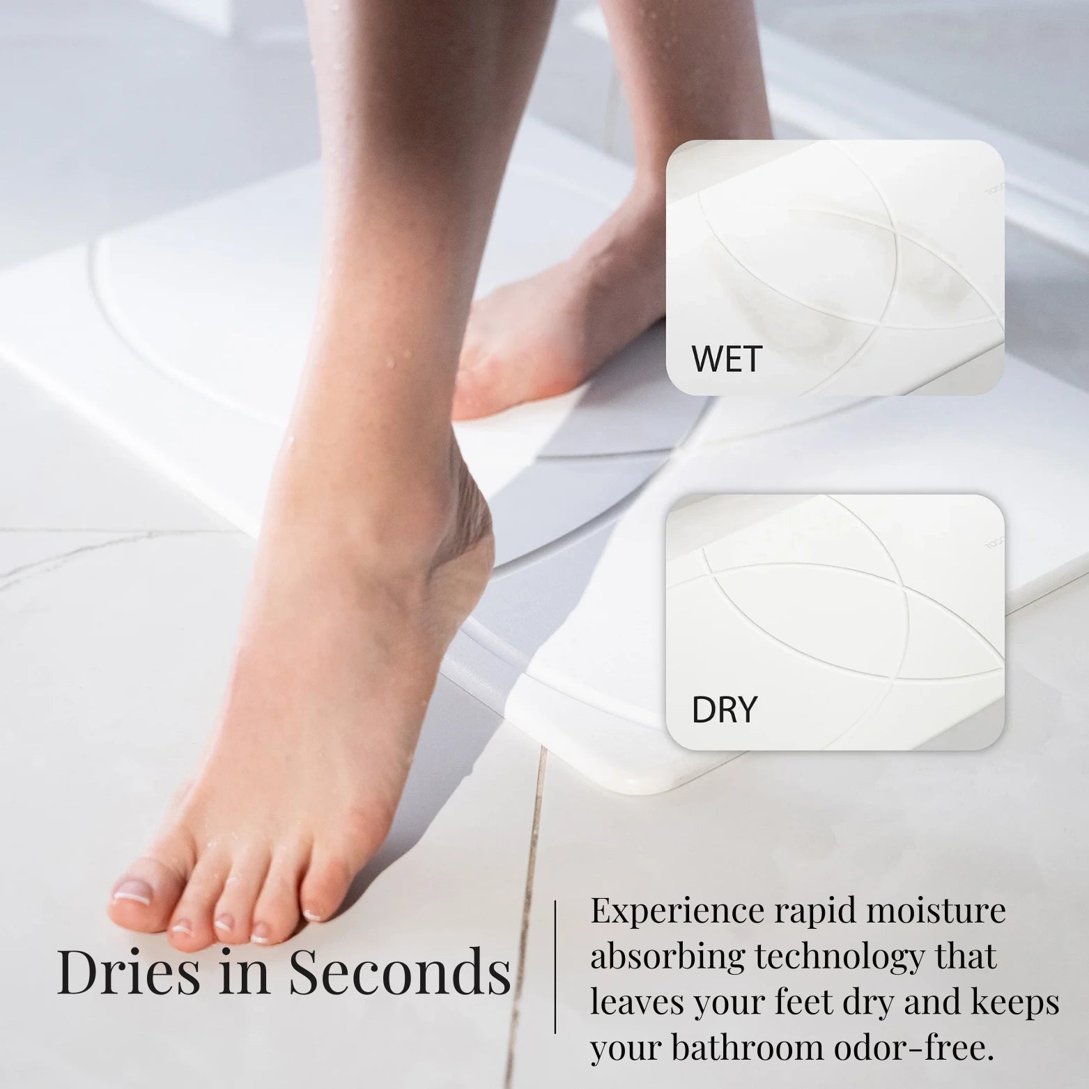 Sneldrogende Stenen Badmat